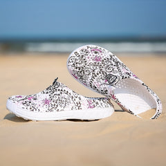 Women's Scroll Pattern Beach Slippers Quick Drying Casual Shoes
