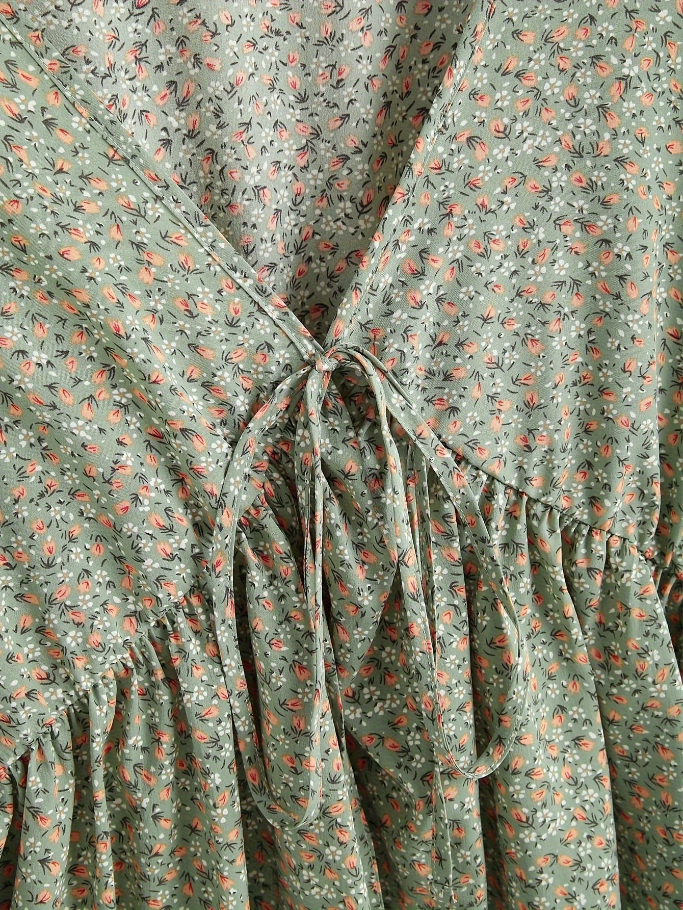 Boho Blouse Women's V Neck Knot Peplum Top