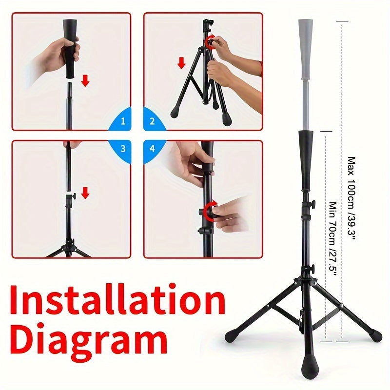Adjustable Baseball Batting Tee With Carry Bag for Batting Practice