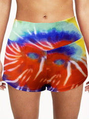 Tie Dye Yoga Shorts for Women - Stylish Activewear for Summer