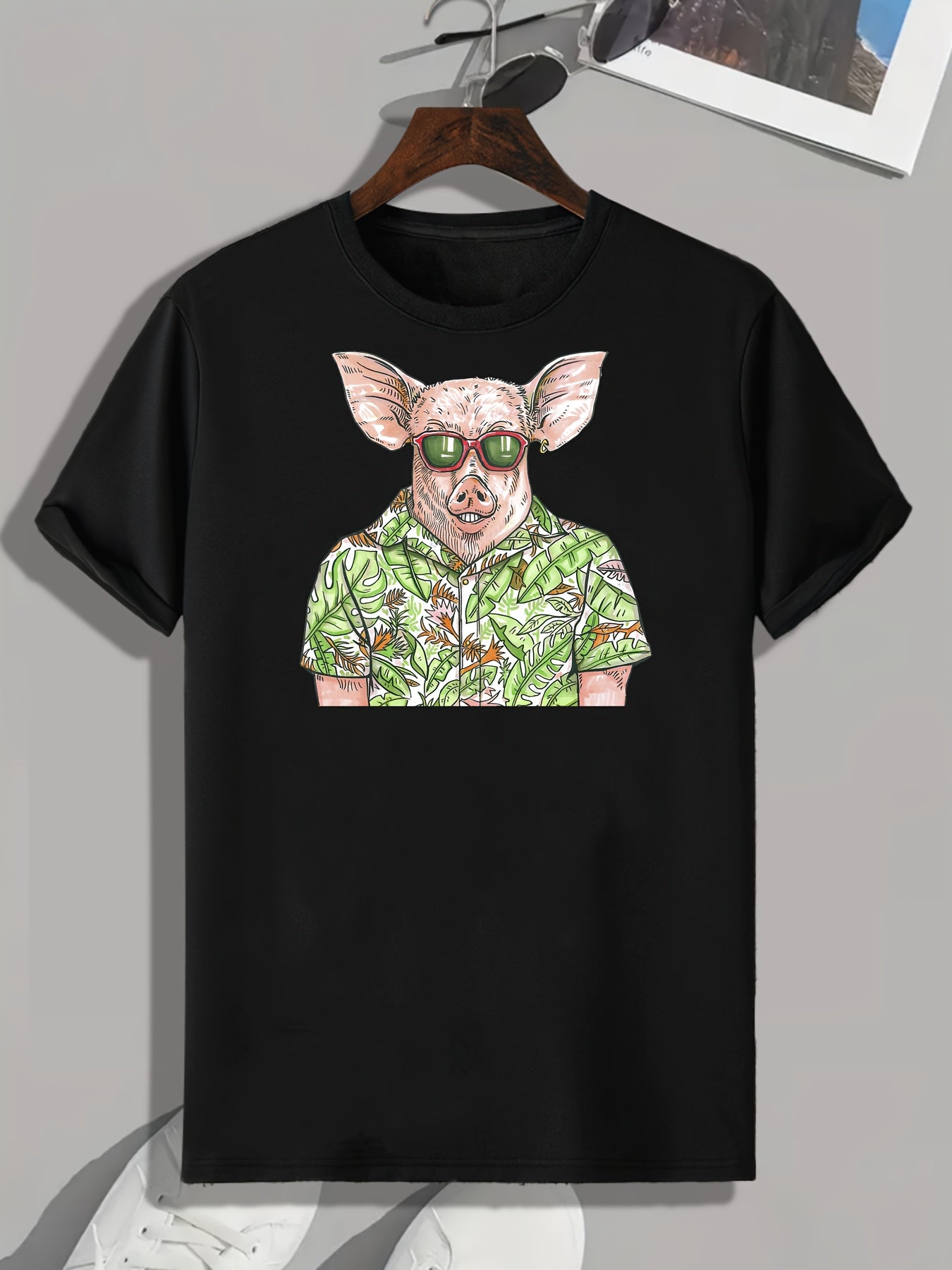 Pig Print Men's Graphic T-Shirt for Summer