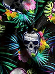 Skull & Flower Graphic Hoodie Jogger Pants Set Kids Halloween Costume