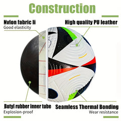 Size 5 PU Leather Soccer Ball Elastic Football for Competition Training