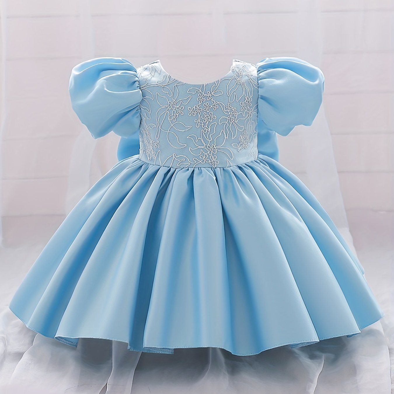 Fabulous Gown Dress With Big Bow - Girls Birthday Party Dress