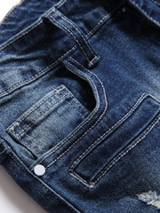 Boys Distressed Stretch Skinny Slim Fit Denim Pants Kids Clothes