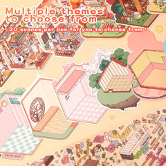 DIY House Stickers Kit - 61 Style 3D Scenes for Journals and Toys