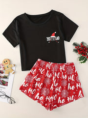 Christmas Loungewear Set Top & Shorts Women's Loungewear
