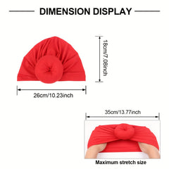 Donut Pre-Tied Turban Cap Head Wrap Bonnet Solid Elastic Beanie Head Scarf
