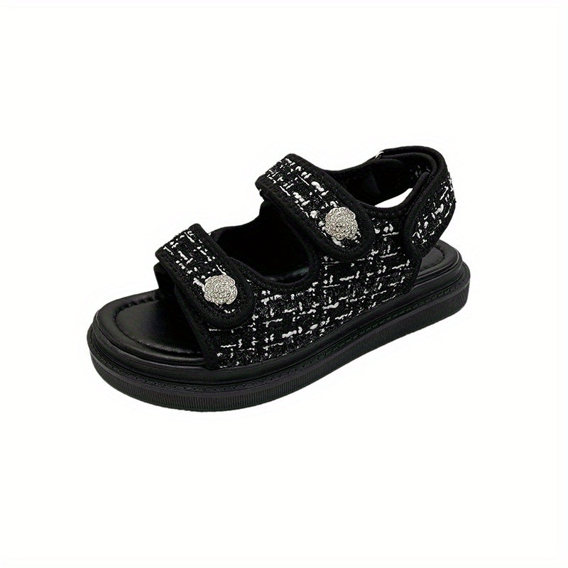 Women's Hook & Loop Casual Sandals Thick Sole Sports Flatform Shoes