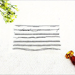 1pc Curved Line DIY Silicone Transparent Stamp