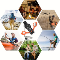 7 in 1 Outdoor Emergency Survival Whistle With Lanyard