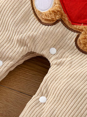 Baby Boys Plaid Romper & Bear Overall Pants Set