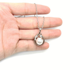 Women Pearl Pendant Necklace Charms Neck Jewelry