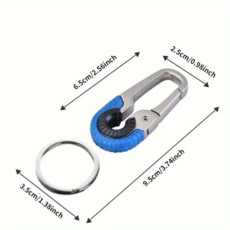 Stainless Steel Keychain Double Ring Outdoor Carabiner