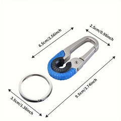 Stainless Steel Keychain Double Ring Outdoor Carabiner