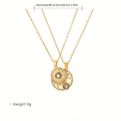 Sun Moon Necklace Magnetic Chain Jewelry Gift For Girls