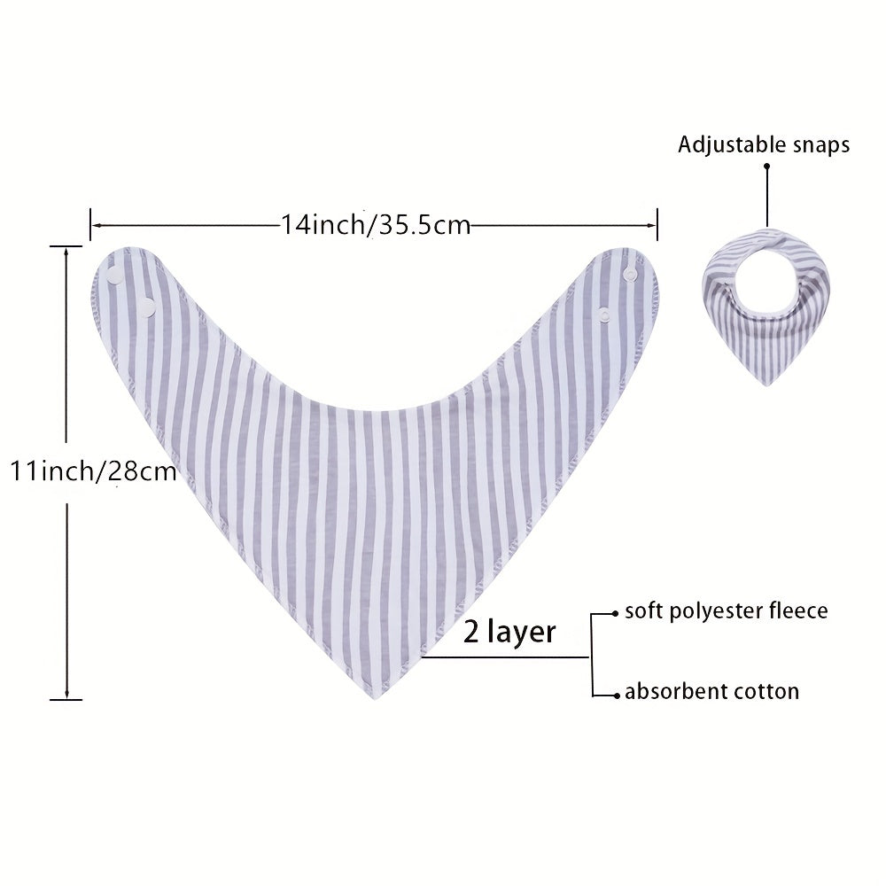 4pcs Baby Cotton Bandana Bibs for Drooling Teething