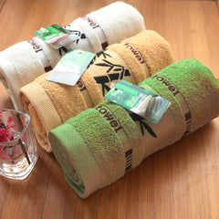 Bamboo Fiber Hand Towel Absorbent Jacquard 13x29in Soft Face Wash Towel
