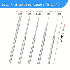 20pcs Diamond Drill Bit 5 Shapes Shank Diamond Grinding Tool Rotary Tool