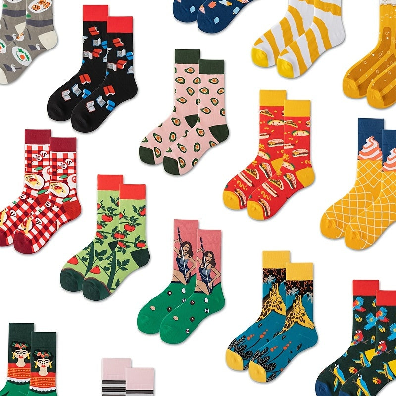 Funny Cartoon Print Socks for Women