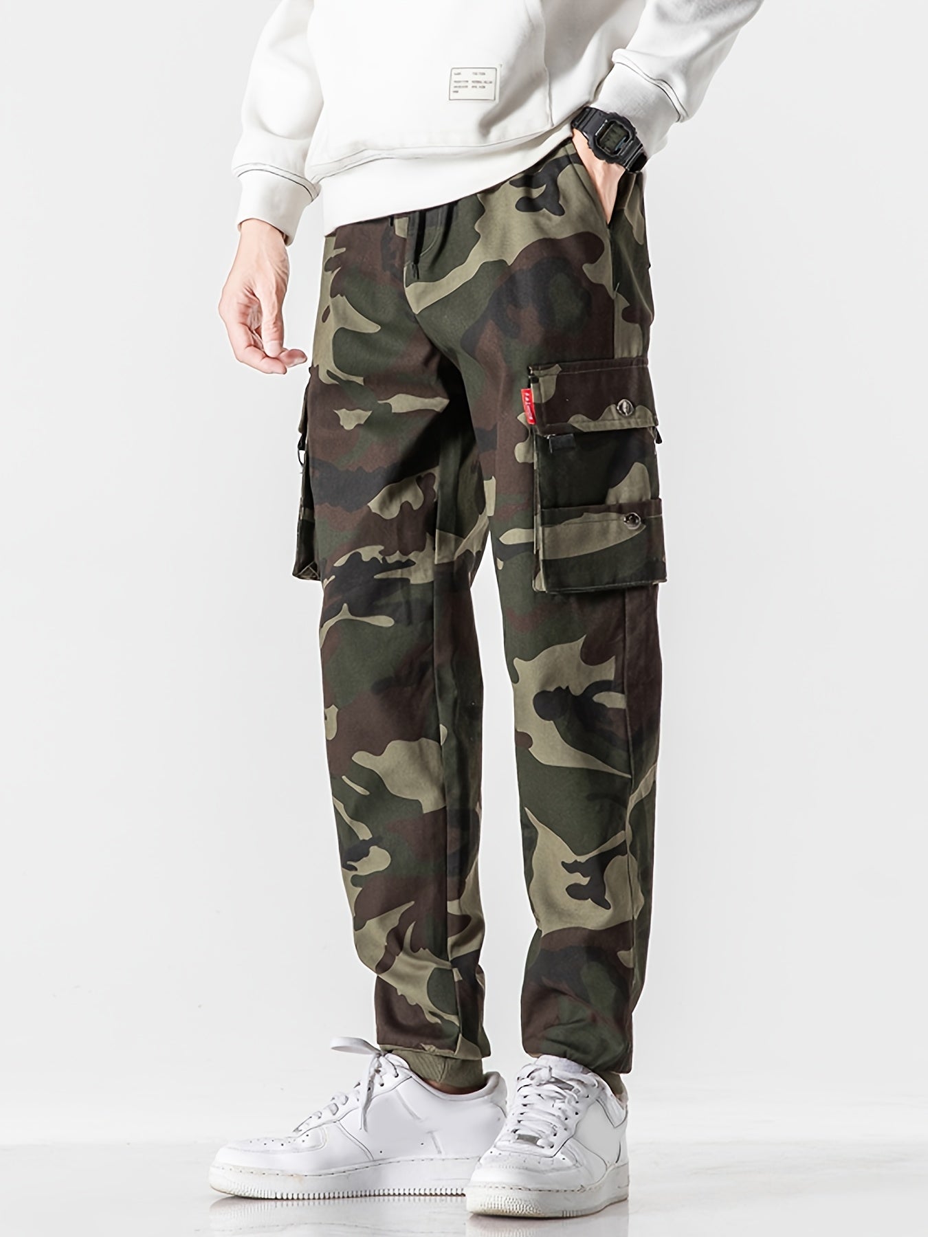 Camouflage Cargo Pants Men Street Style Cotton Pants With Pocket