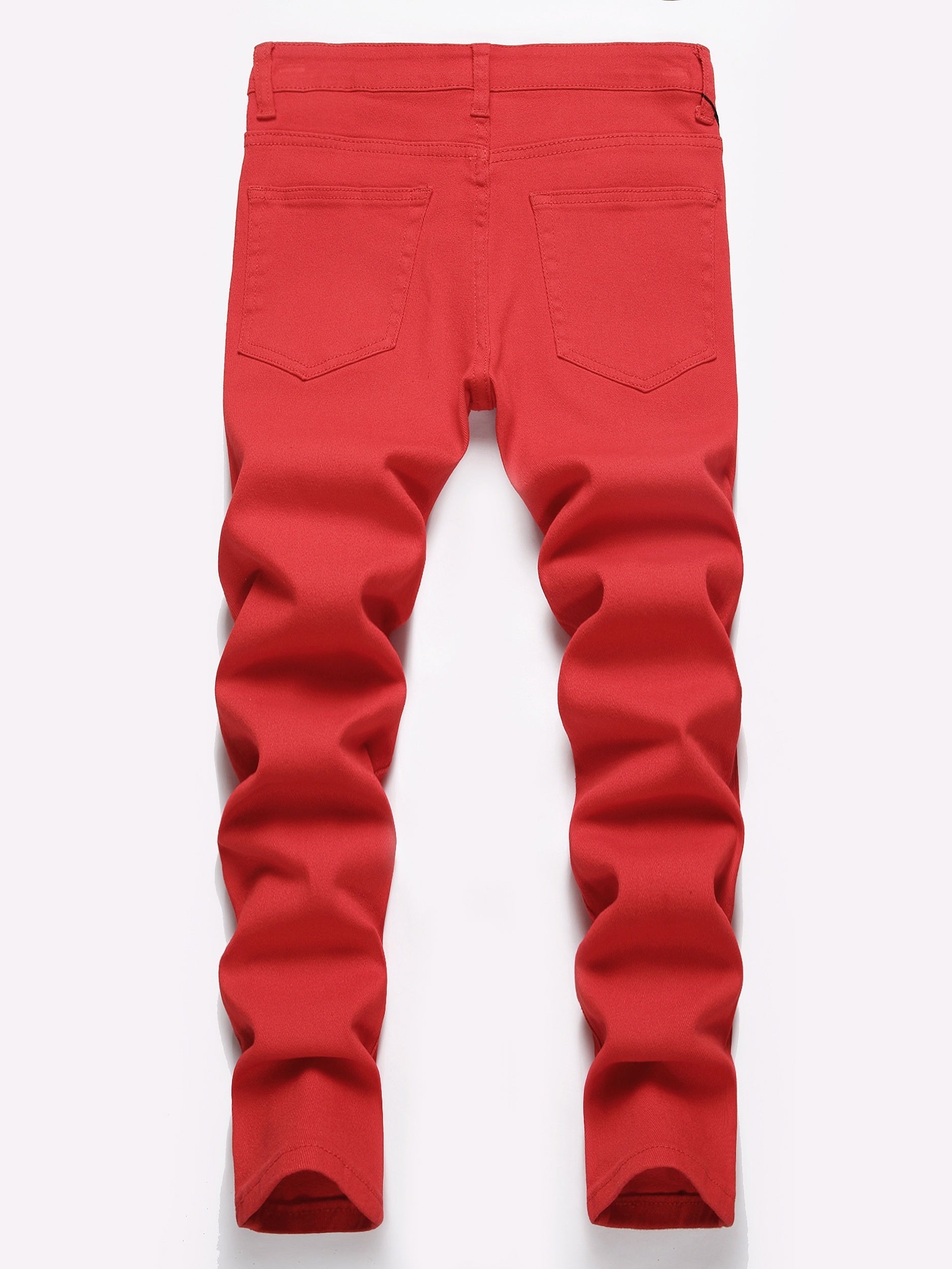 Boys Letter Patch Ripped Jeans