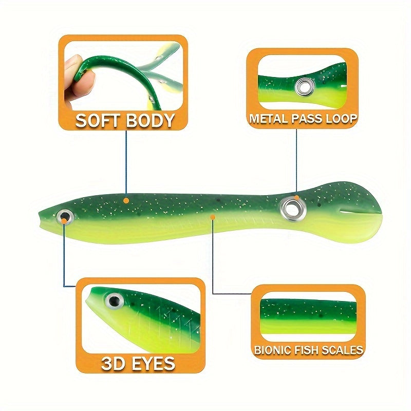 Soft Bait Silicone Fishing Lures 5pcs 100mm Bionic Freshwater Saltwater