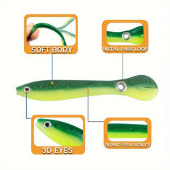 Soft Bait Silicone Fishing Lures 5pcs 100mm Bionic Freshwater Saltwater