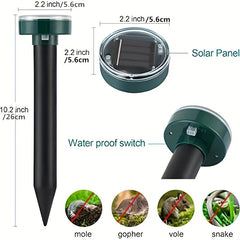 Solar Ultrasonic Circular Ground Penetrating Repellent for Lawn Garden & Yard