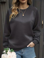 Versatile Long Sleeve Crew Neck Sweatshirt for Women
