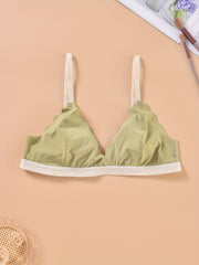 Lace Wireless Bra with Scalloped Trim - Comfortable Floral Lingerie