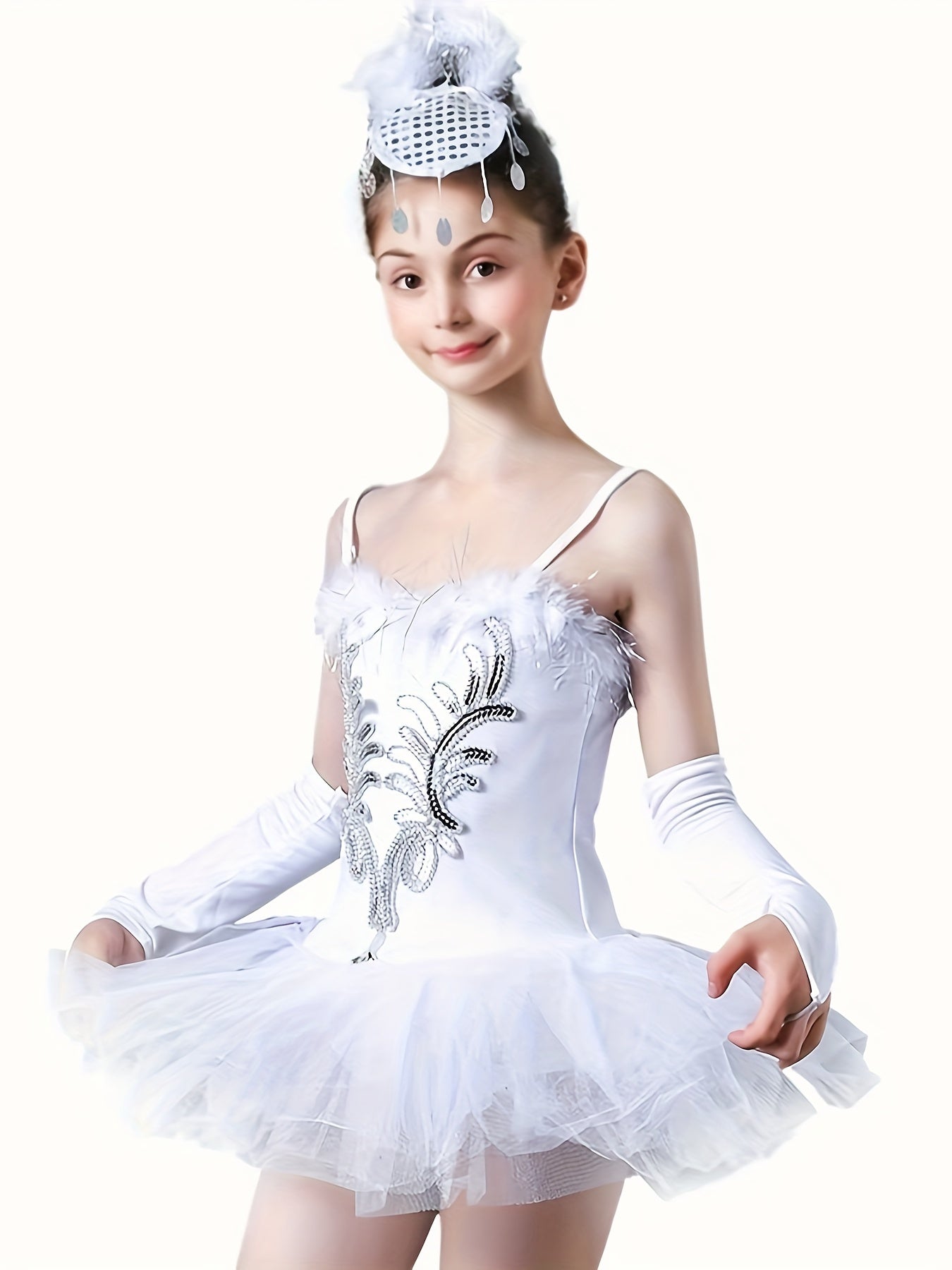 Girls Ballet Leotard Tutu Dress Set for Dance Performance
