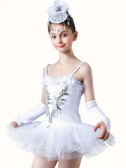 Girls Ballet Leotard Tutu Dress Set for Dance Performance