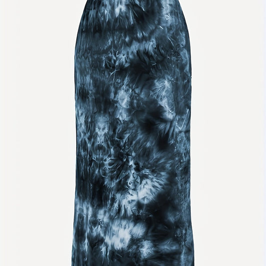 Tie-Dye Elastic Maxi Skirt