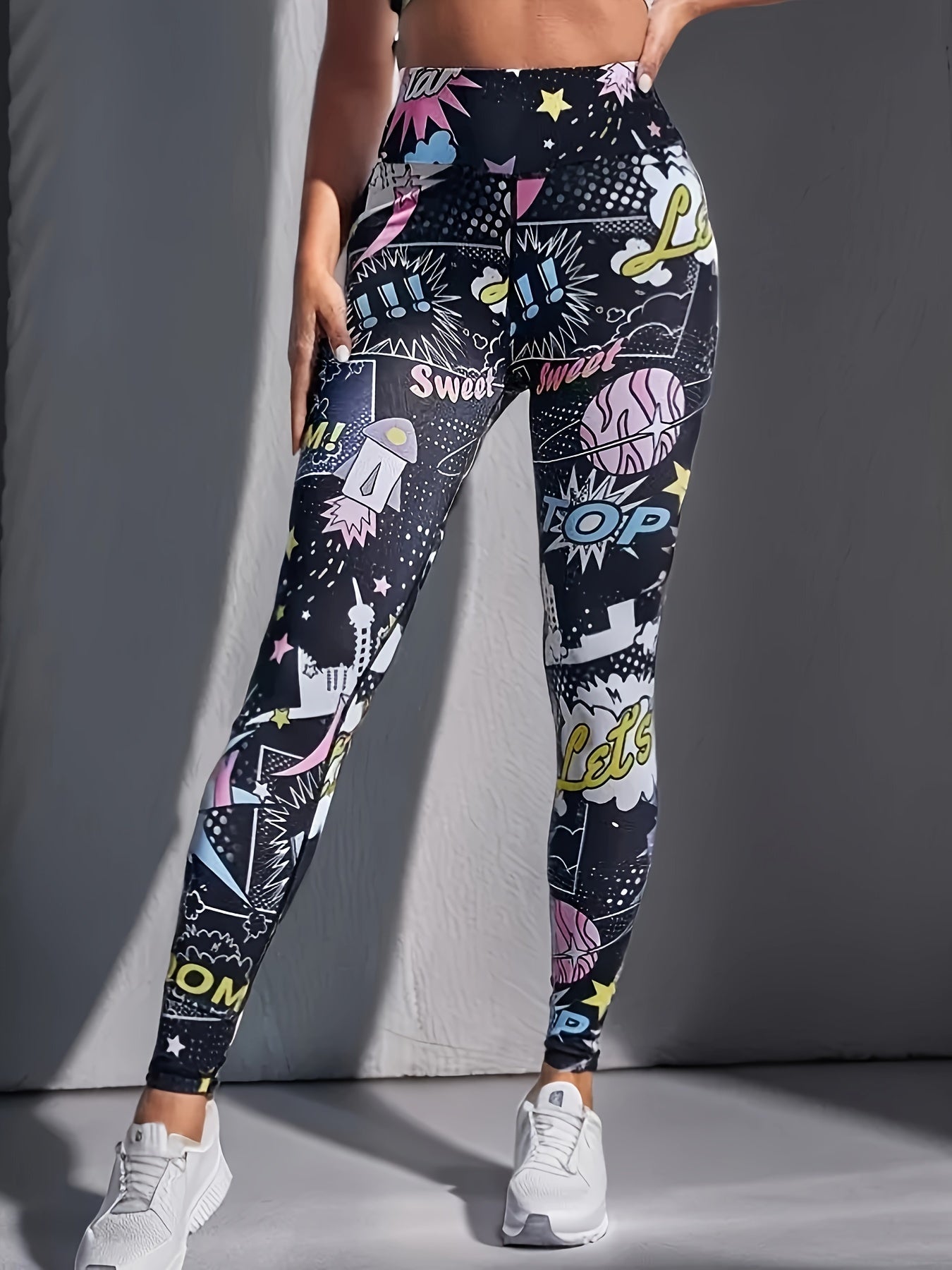 Printed Yoga Pants High Stretch Fitness Workout Running Leggings