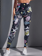Printed Yoga Pants High Stretch Fitness Workout Running Leggings