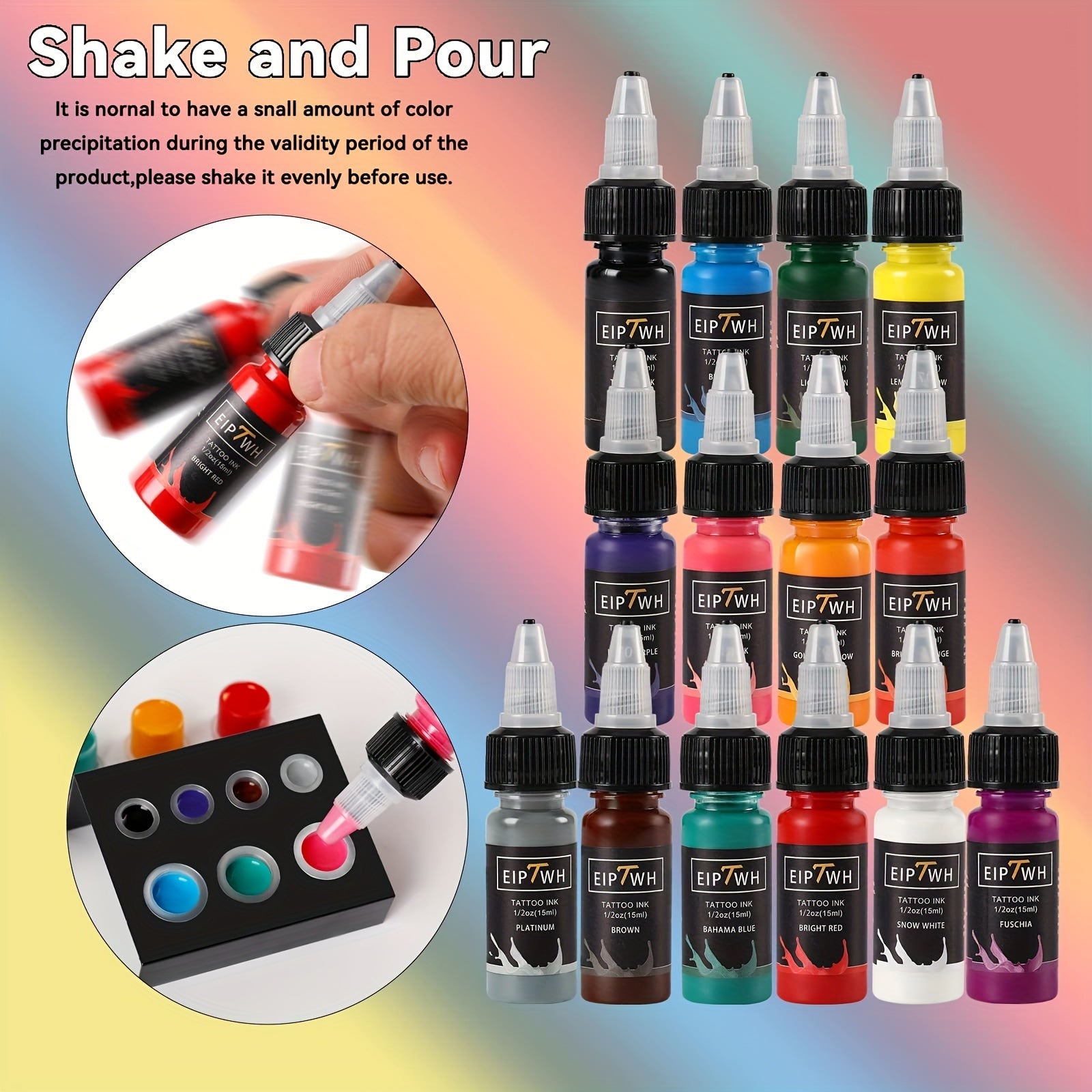 14pcs 14 Tattoo Ink Set Tattoo Pigment Set Tattoo Supplies Professional