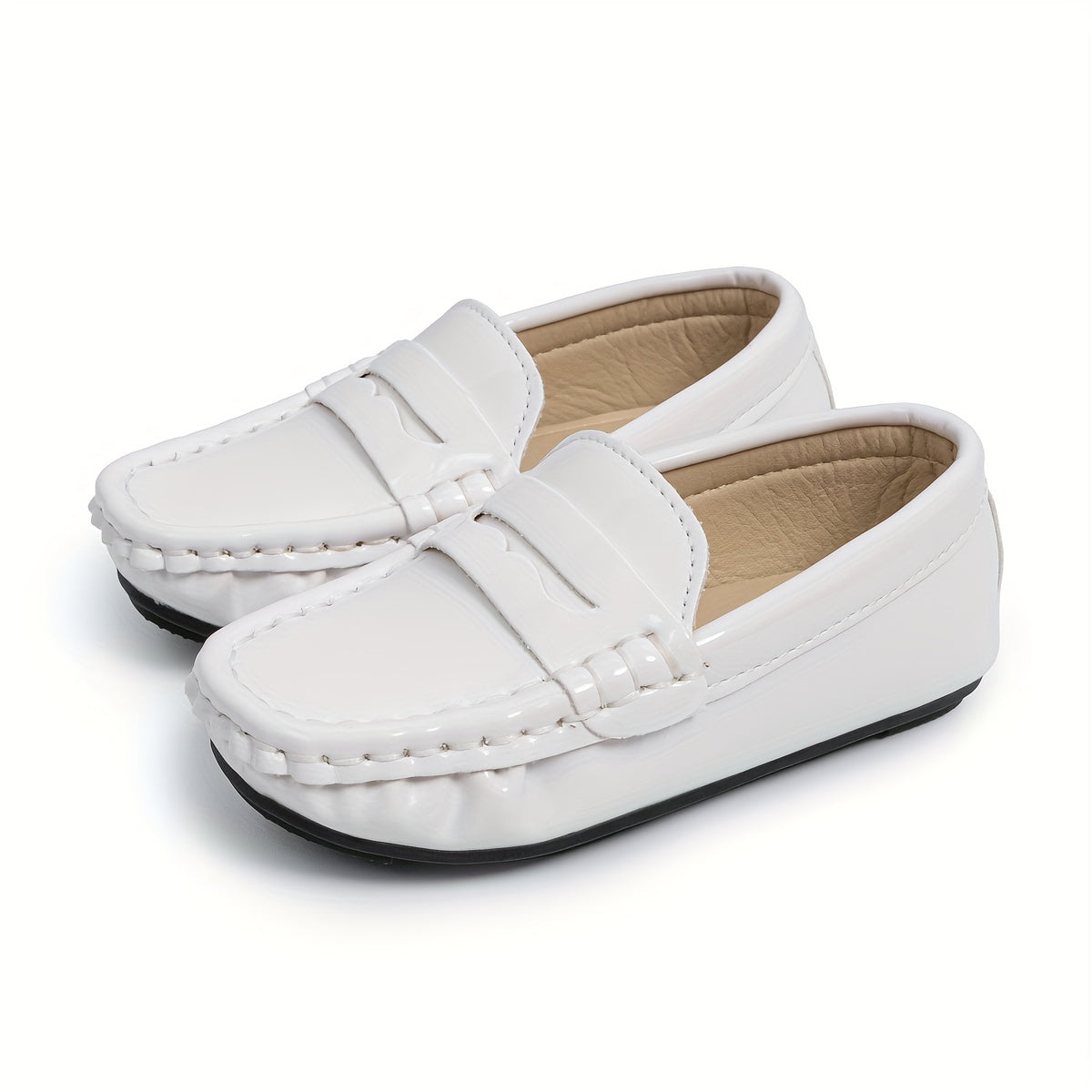 Boys Slip On Loafer Shoes Lightweight Comfortable Non Slip Flat Shoes