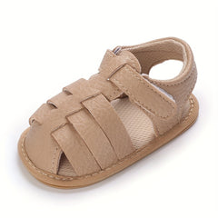 Solid Breathable Sandals For Baby Girls Lightweight Non-slip Shoes