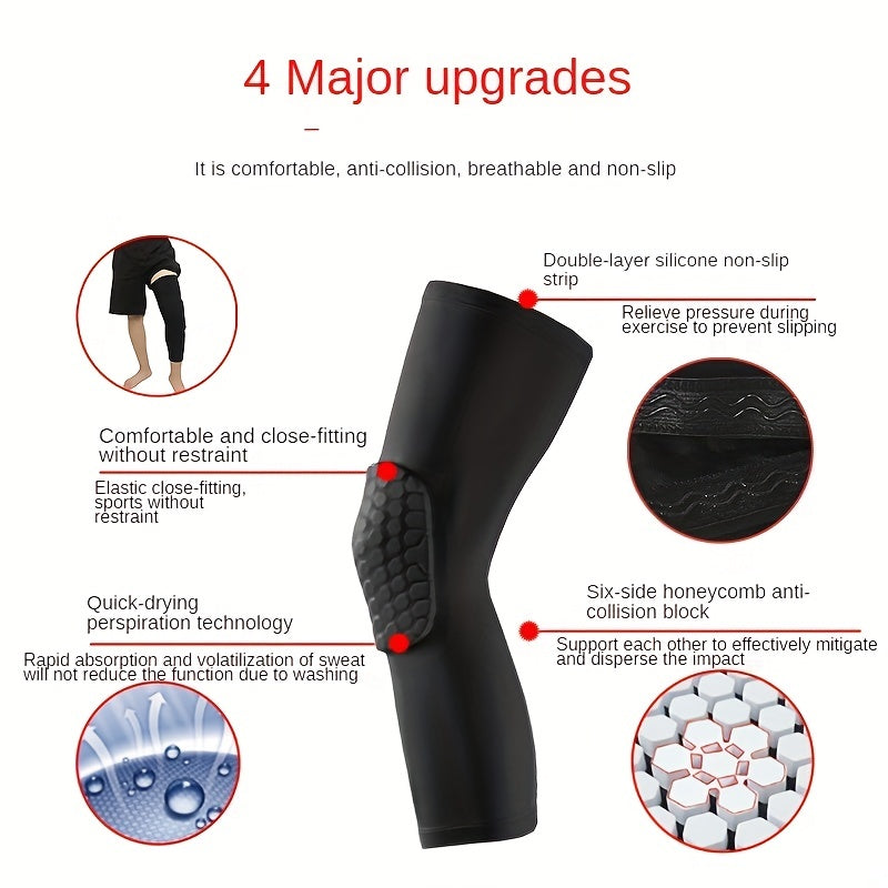 Kids' Honeycomb Compression Knee & Elbow Pads for Sports Protection