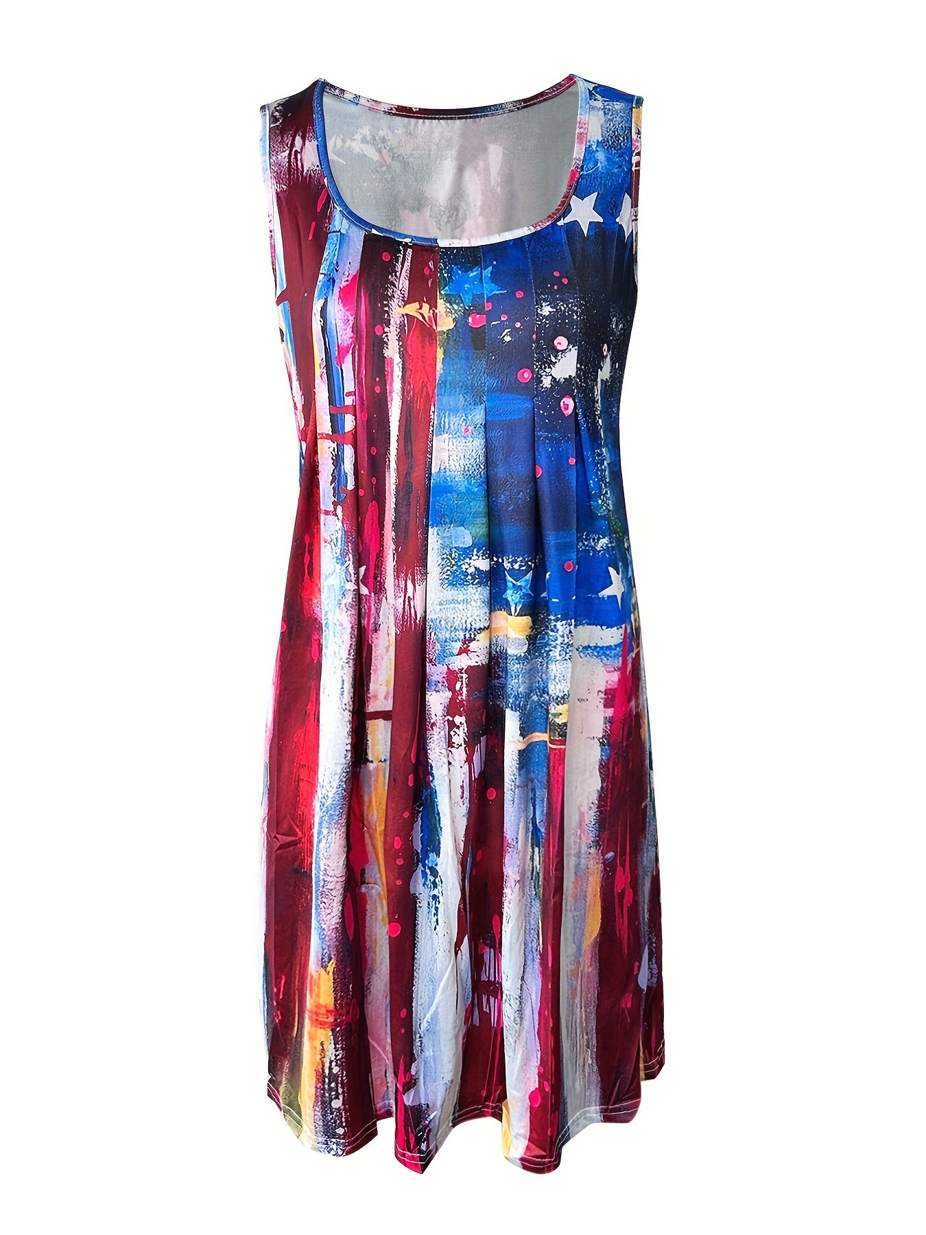 Sleeveless Ruched Dress Summer Casual Dress Women's Clothing