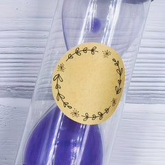 250 2in Brown Paper Thank You Sticker Seal Label