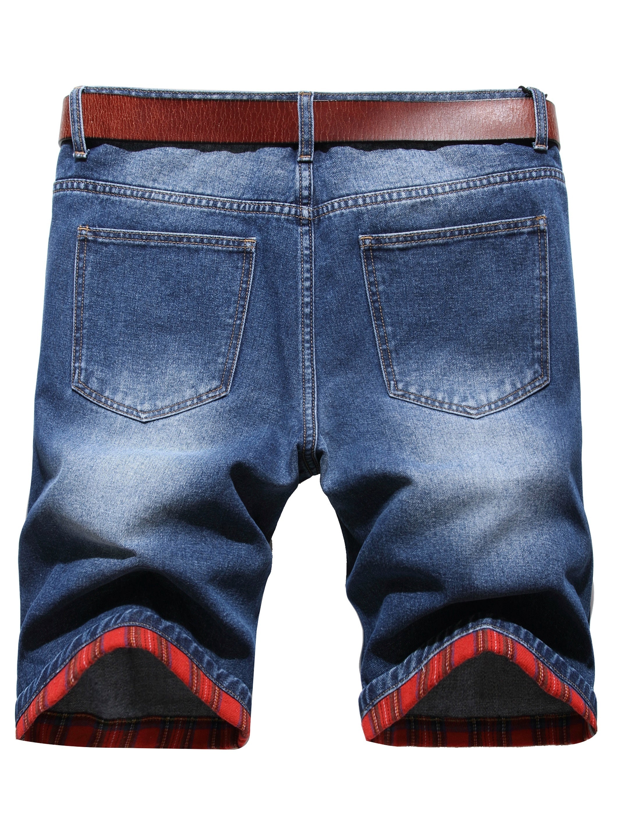 Men's Ripped Denim Shorts Distressed Street Style Summer Casual