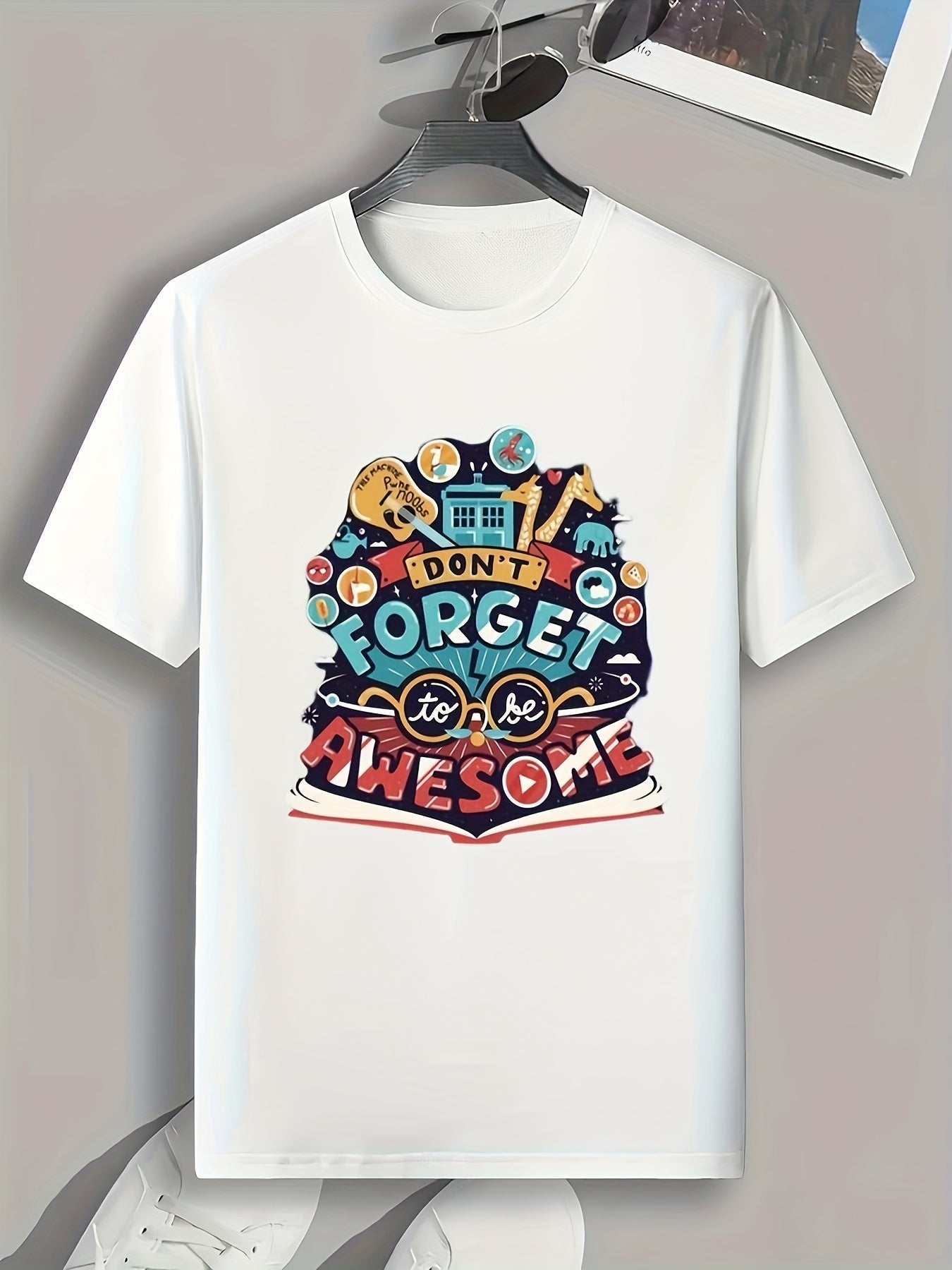 Men's Awesome Print Graphic T-shirt Casual Tee For Summer