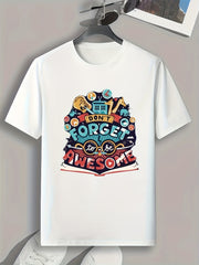 Men's Awesome Print Graphic T-shirt Casual Tee For Summer