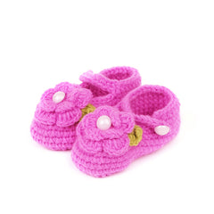 Baby Girls Pearl Flower Crochet Booties and Sandals for Little Feet