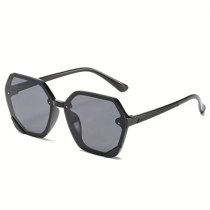 Polygonal Frame Sunglasses Colorful Ocean Piece Sunglasses