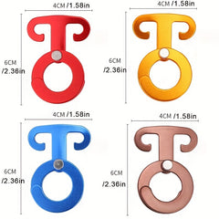 4pcs Aluminum Buckles Camping Wind Rope Self Locking O-shaped Buckle