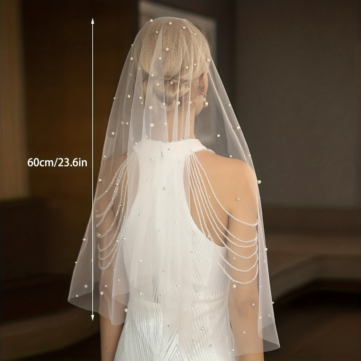 Bride Faux Pearl Veil Wedding Tiara Vintage Accessories