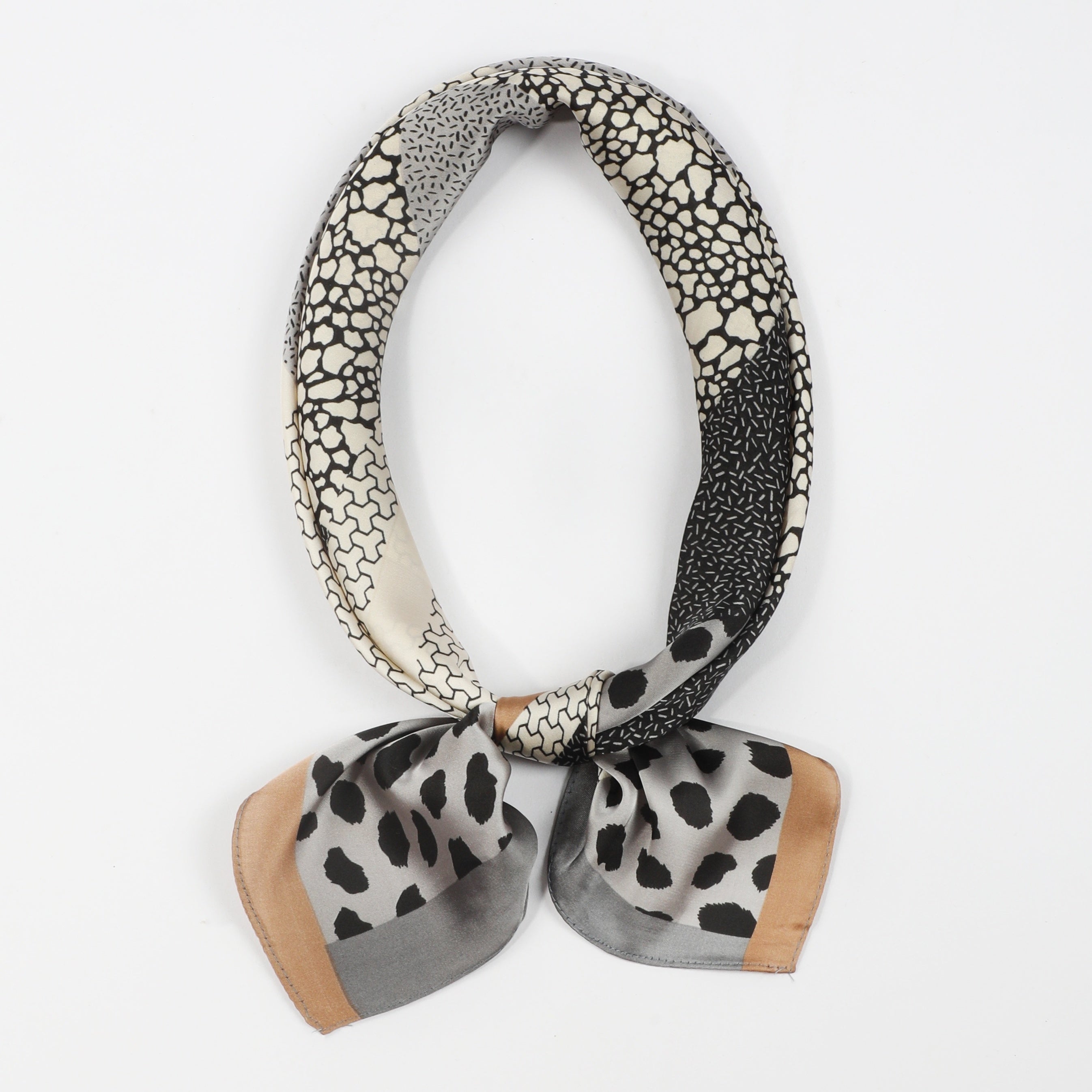 Men's Leopard Spotted Square Scarf for Daily Style